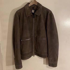 CLUB MONACO BROWN SUEDE JACKET size XL